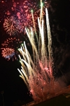 Feuerwerk über dem Stadio Comunale di Fiorenzuola