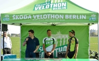 Reinald Achilles, Erik Zabel und Björn Schröder auf einer Veranstaltung des Škoda Velothon 2011