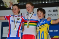 Siegerehrung Straßenrennen Juniorinnen WM 2013