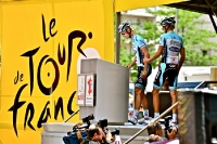 Die Velits-Brüder bei der Teampräsentation in Belfort, Le Tour 2012