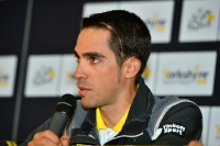Alberto Contador, Pressekonferenz in Leeds