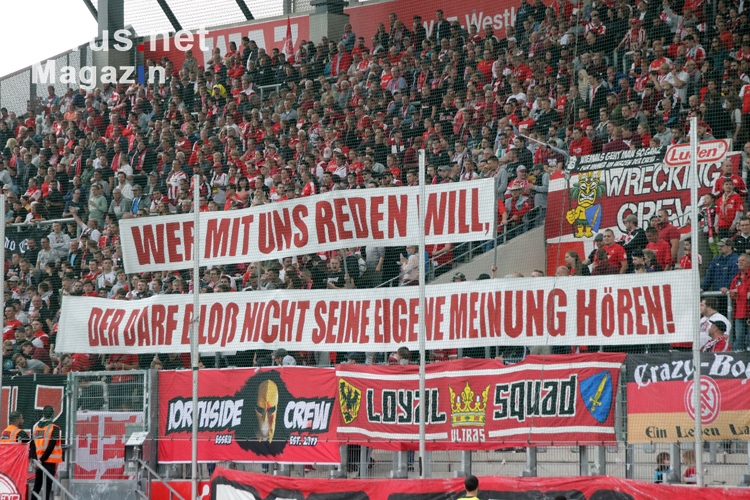 RWE Fans West gegen den DFB: Spruchband Aktion