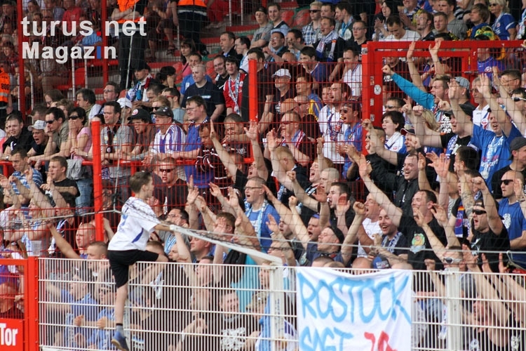 Tolle Unterstützung von Seiten der Anhänger des FC Hansa Rostock