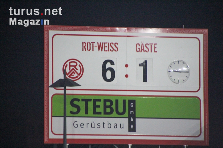 Anzeigetafel 6:1 Rot-Weiss Essen vs. Wuppertaler SV 25-11-2020