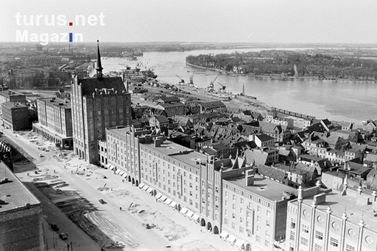 historische Stadtaufnahme von Rostock