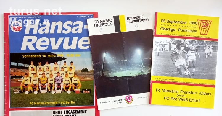 Programmhefte von 1990 und 1991