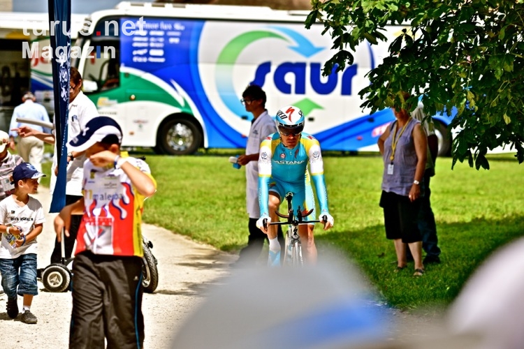 Im Fahrerlager vor der 9. Etappe der 99. Tour de France 2012
