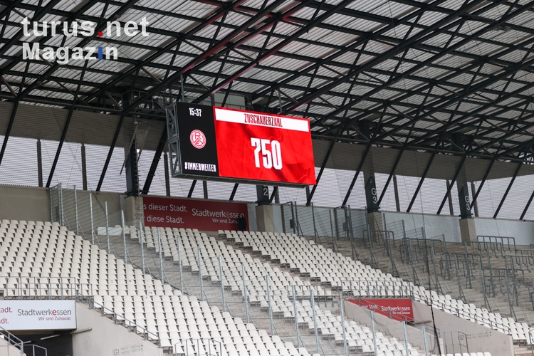 Zuschauerzahl 750 Anzeigentafel Rot-Weiss Essen vs. Wuppertaler SV 23-01-2022