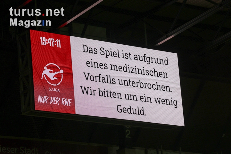 Medizinischer Notfall Rot-Weiss Essen vs. SV Meppen 09.11.2022