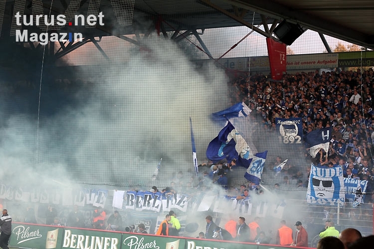 1. FC Union - Hertha BSC: Mächtig Rauch im Spiel
