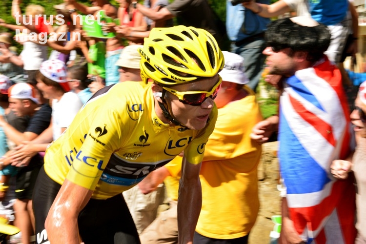 Christopher Froome im gelben Trikot, Tour de France 2013
