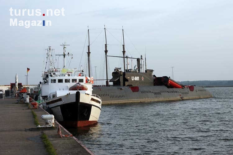 sowjetisches U-Boot im Hafen von Peenemünde auf der Insel Usedom
