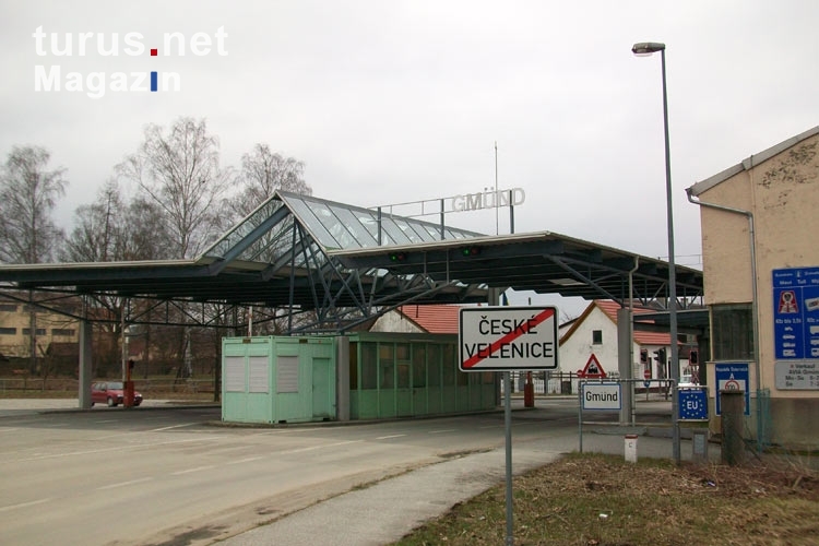 Grenzübergang zwischen Tschechien und Österreich bei Gmünd und Ceské Velenice
