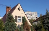 Generationen von Wohnhäusern in einem Wohngebiet in Poznan (Posen)
