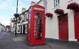 rote britische Telefonzelle in Nordirland