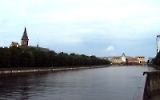 Kaliningrad (Königsberg) am Fluss Pregel (Pregolja) in Russland
