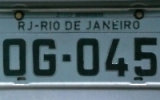 Ein Nummernschild eines PKW in Rio de Janeiro