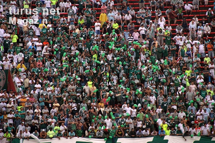 Stimmung bei den Palmeiras-Fans beim Derby gegen den FC São Paulo, (Foto: T. Hänsch www.unveu.de)