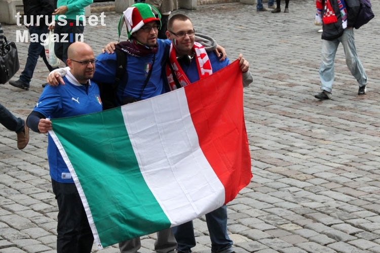 Nur wenige italienische Fans ließen sich in Poznan sehen!