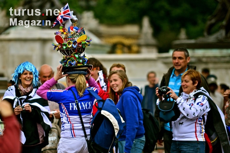 Radsportfans beim Straßenrennen in London, Olympia 2012