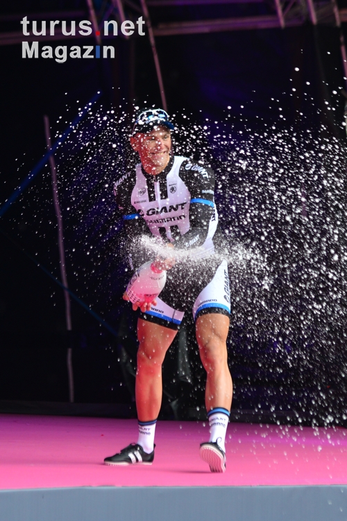 Marcel Kittel bei der Siegerehrung, zweite Etappe des Giro