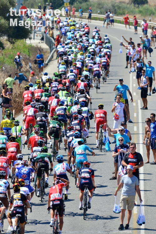 Peloton auf der 2. Etappe, Vuelta 2014