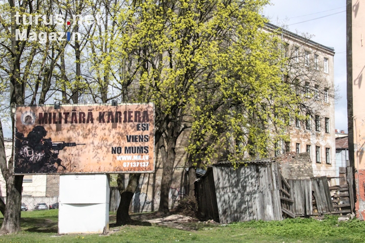 unsanierte Wohnhäuser in Riga