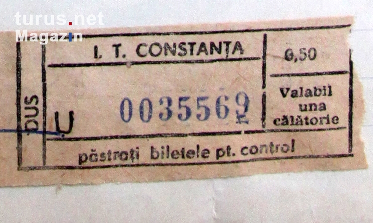 Fahrkarte aus Constanta
