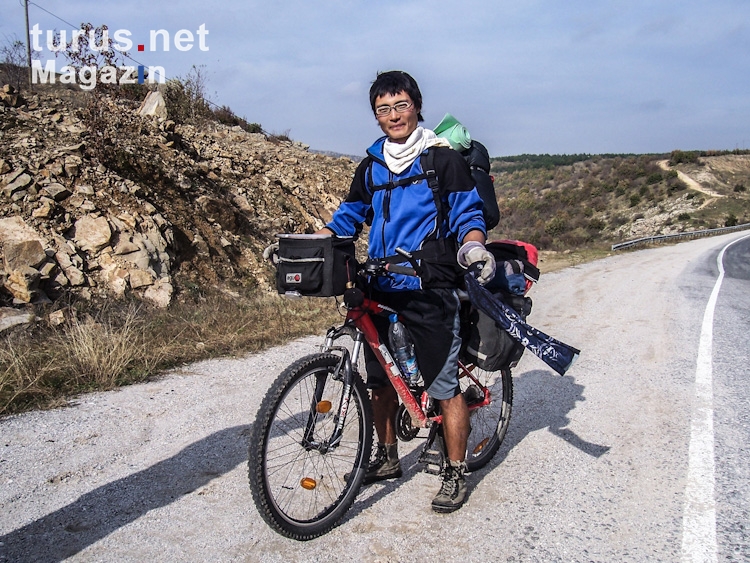 Radfahrer auf dem Iron Curtain Trail (Türkei)