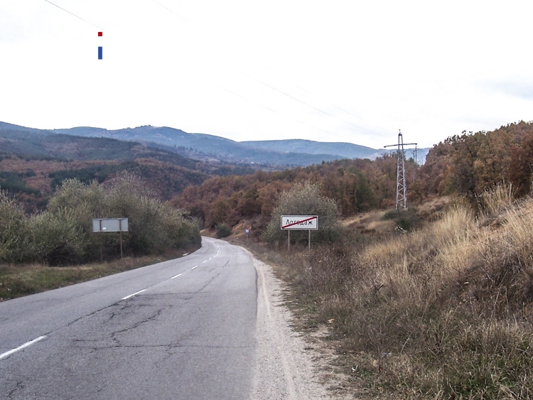 Route von Bobosevo (Bulgarien) nach Mazedonien