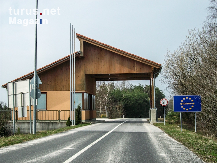 Grenzübergang Ungarn / Slowenien bei Cepinci