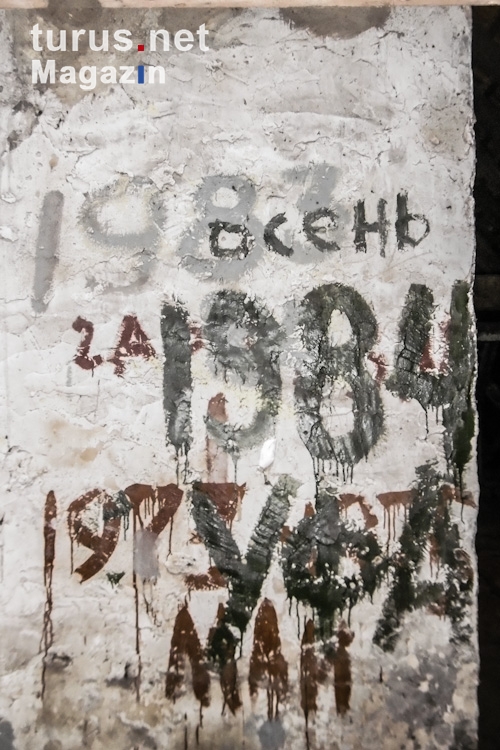 Sowjetsoldaten hinterließen Schriftzüge