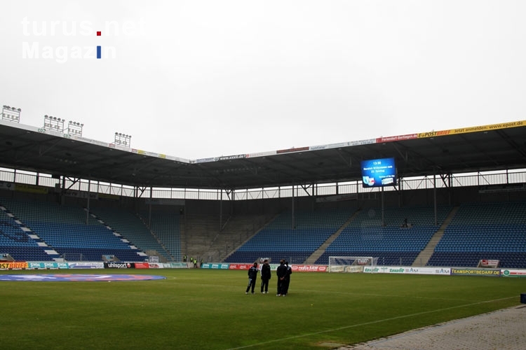 Die MDCC-Arena des 1. FC Magdeburg vor dem Spiel gegen RB Leipzig
