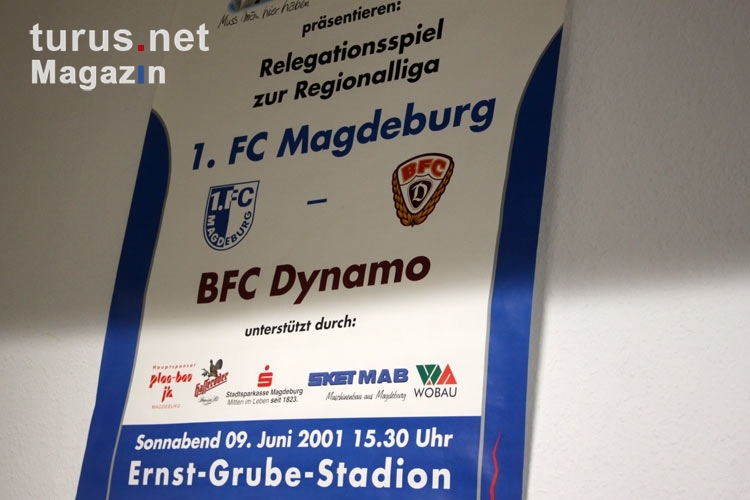 Spielansetzung aus dem Jahre 2001: 1. FC Magdeburg - BFC Dynamo (Relegation)