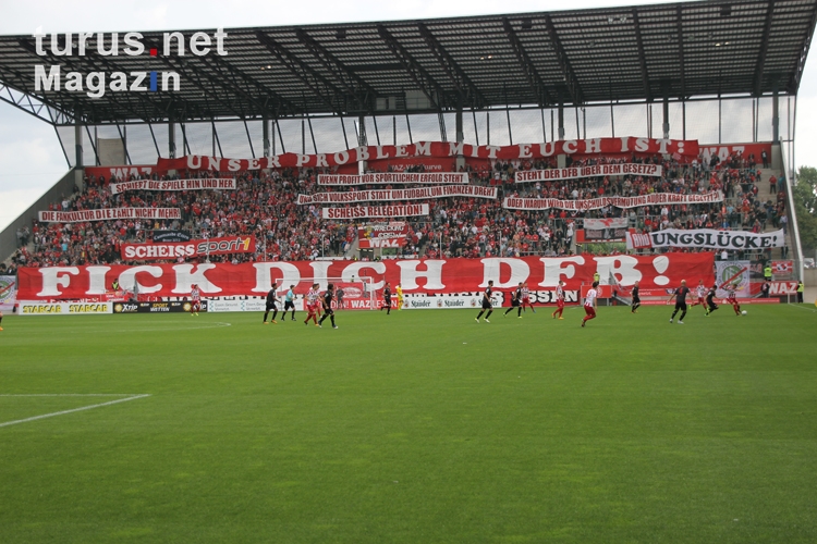 RWE Fans West gegen den DFB: Spruchband Aktion