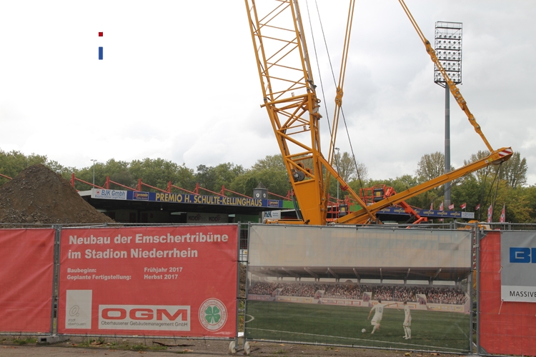 Niederrheinstadion Bau der Nordtribüne