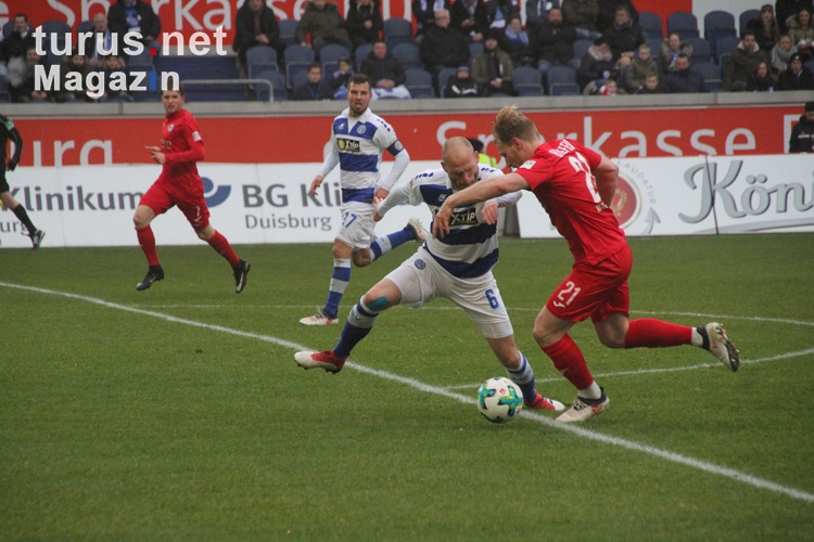 Spielszenen MSV Duisburg gegen Arminia Bielefeld Februar 2018