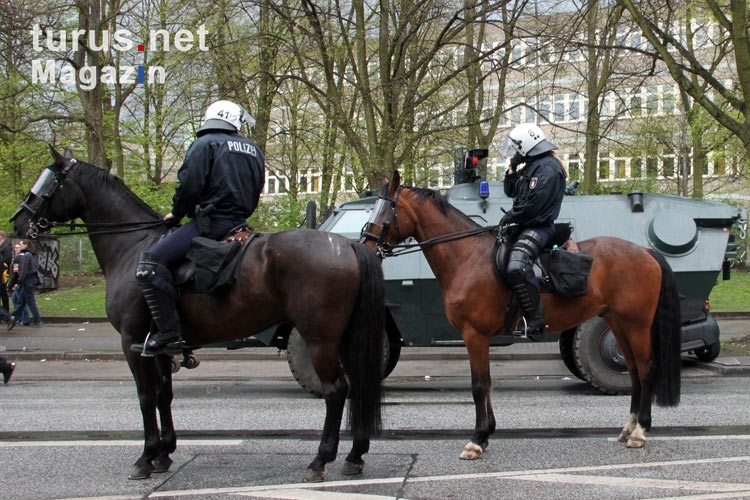 Hamburger Polizei hoch zu Ross