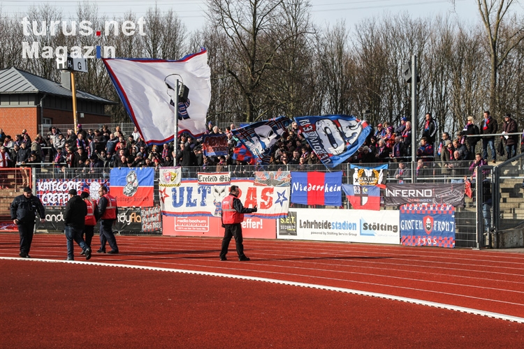 Ultras Krefeld und KFC Uerdingen Fans in Wattenscheid Februar 2018