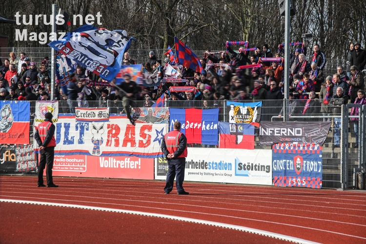 Ultras Krefeld und KFC Uerdingen Fans in Wattenscheid Februar 2018