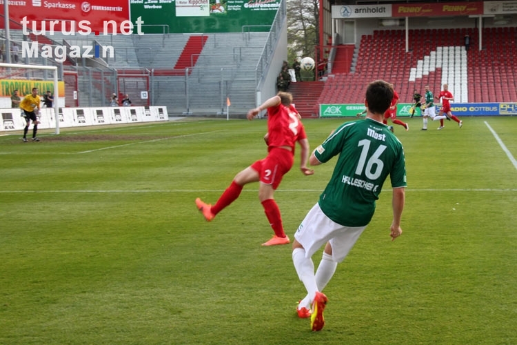 Hallescher FC zu Gast beim FC Energie Cottbus II, 27. April 2012, 0:0 