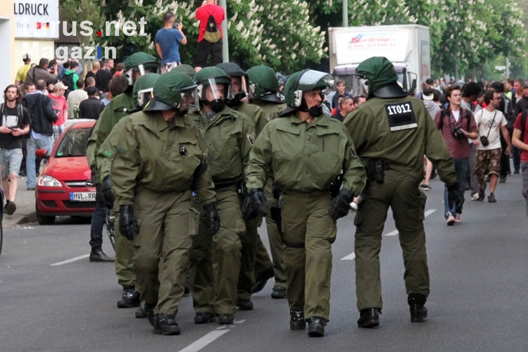 Polizei auf der Revolutionären 1. Mai Demo 2012