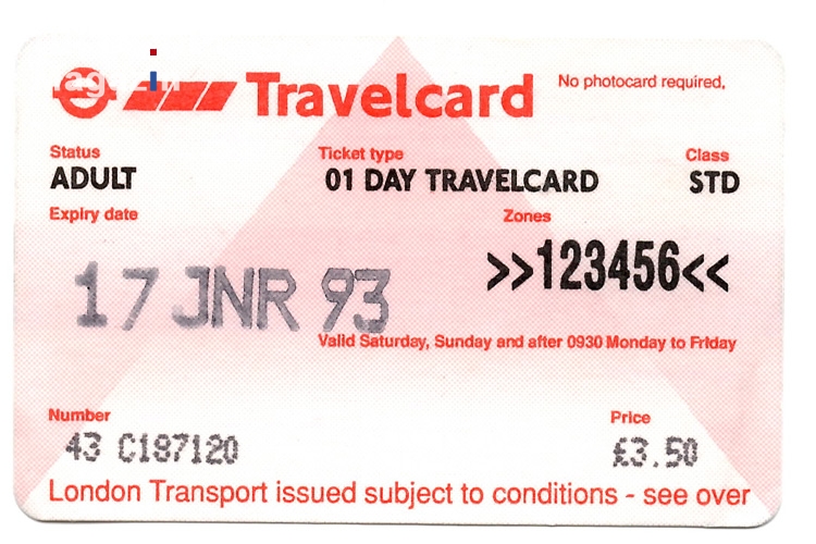 Travelcard London 1993