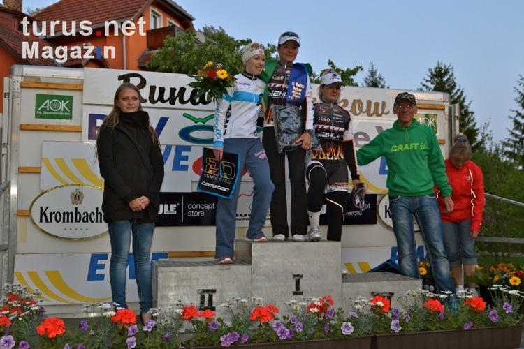 Siegerehrung Einzelzeitfahren 13 km, Radfest Rund um Buckow 2012