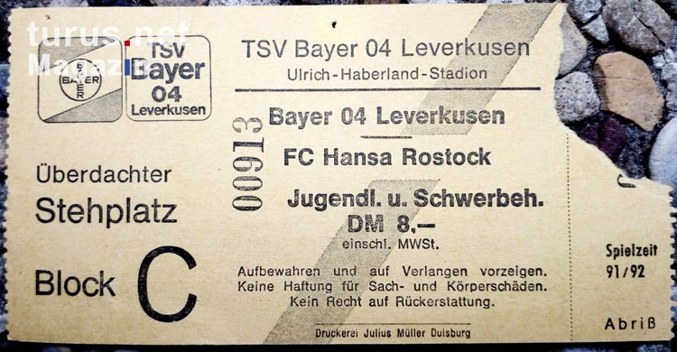 TSV Bayer 04 Leverkusen vs. F.C. Hansa Rostock