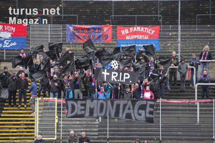 Protest gegen Montagsspiele in Wuppertal gegen RWE