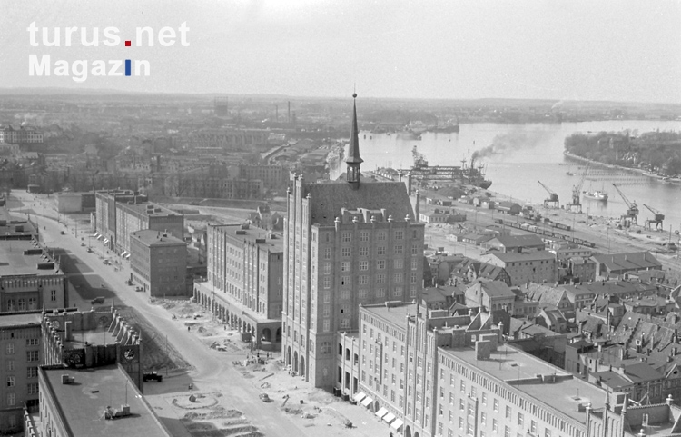 Blick auf die Altstadt von Rostock (1959)