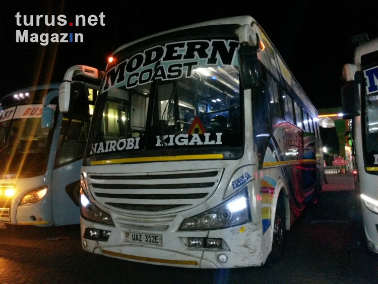 Reisebus von Kenia nach Ruanda