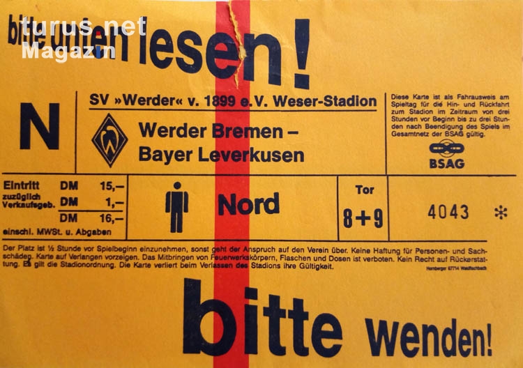 SV Werder Bremen vs. TSV Bayer 04 Leverkusen