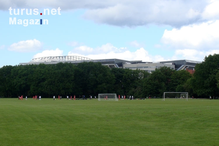 Sportplätze und das Stadion Parken in Kopenhagen